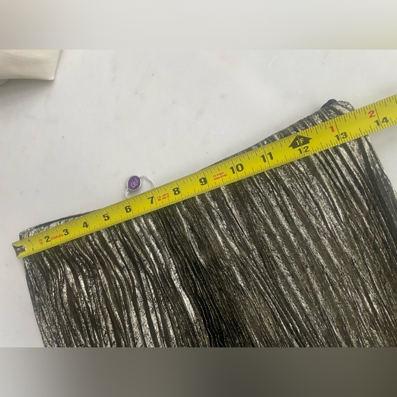 Ralph Lauren Collection Purple Label Metallic Maxi Skirt Pleated Formal Crinkle - Picture 12 of 15